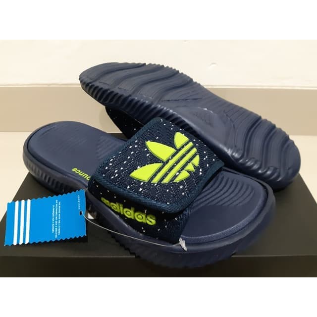 Sandal Adidas AlphaBounce Slide UPPER FLYKNIT Navy Green