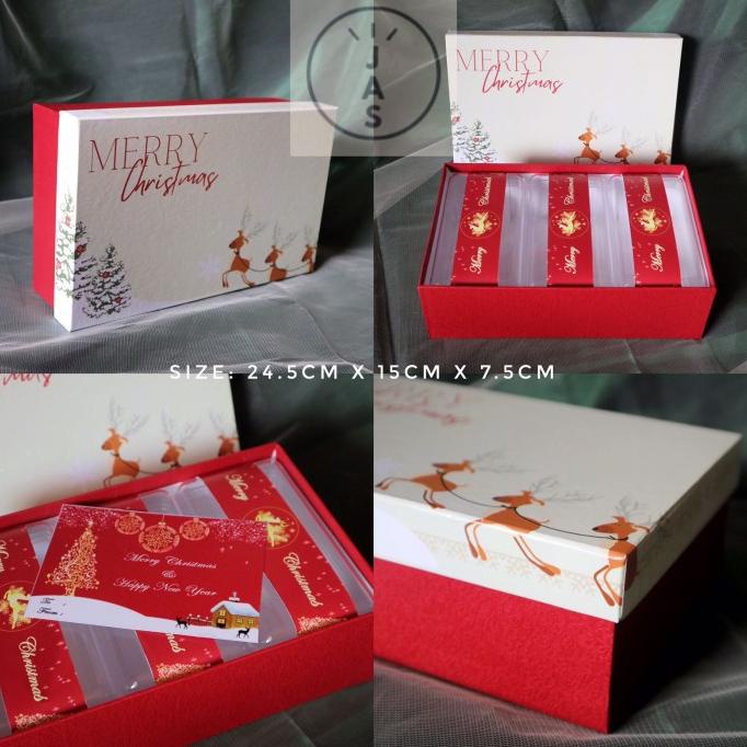 

[COD] kotak kue 24,5x15x7,5 hard box / hand made / hampers edisi natal [COD]