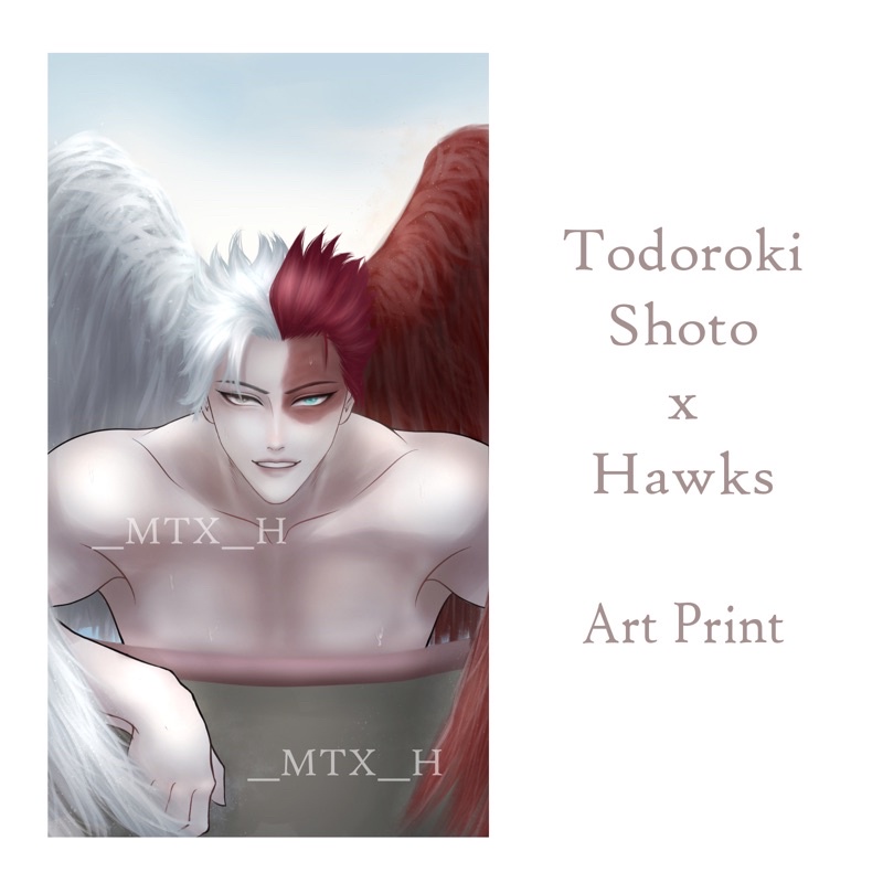 Art print BnHA Todoroki Shoto x Hawks