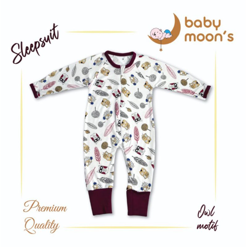 Sleepsuit MOONS Babysleepsuit,Baju tidur anak Moons, piyama Moons