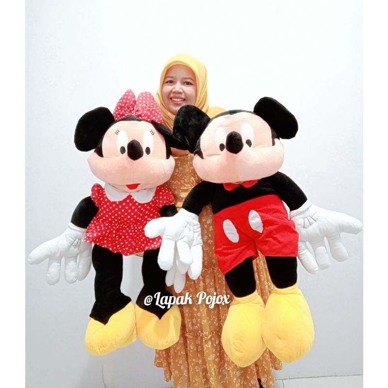 Boneka Mickey Mouse &amp; Minnie Mouse Jumbo