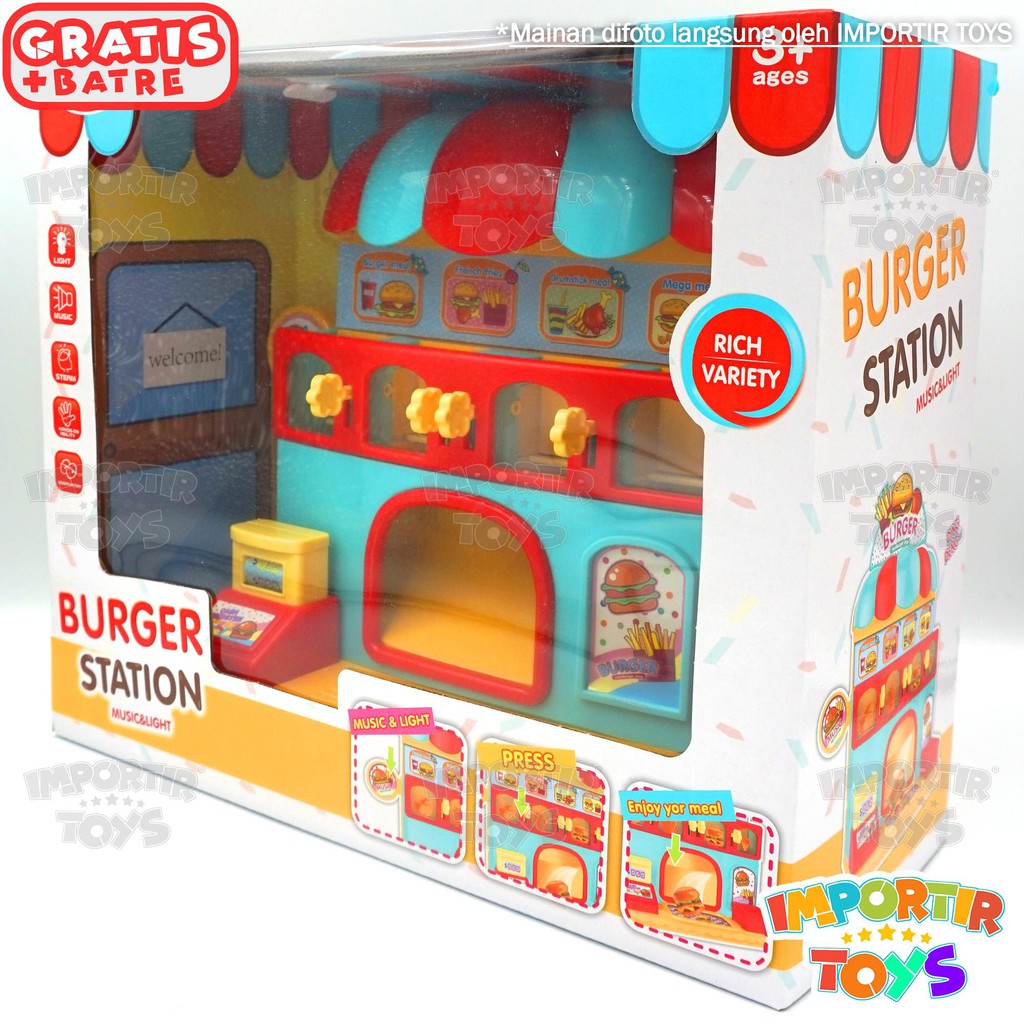 Mainan Pembuat BURGER OTOMATIS!! BIG MAC MAKER MUSIK + LAMPU (IMPORTIR TOYS QUALITY)