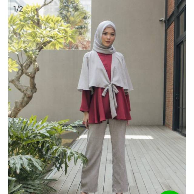 Anne blouse by wearing klamby Maroon XL