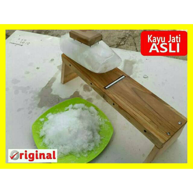 Serut Es Manual Kayu Jati Asli Alat Serut Es Batu Serutan Es Batu Manual