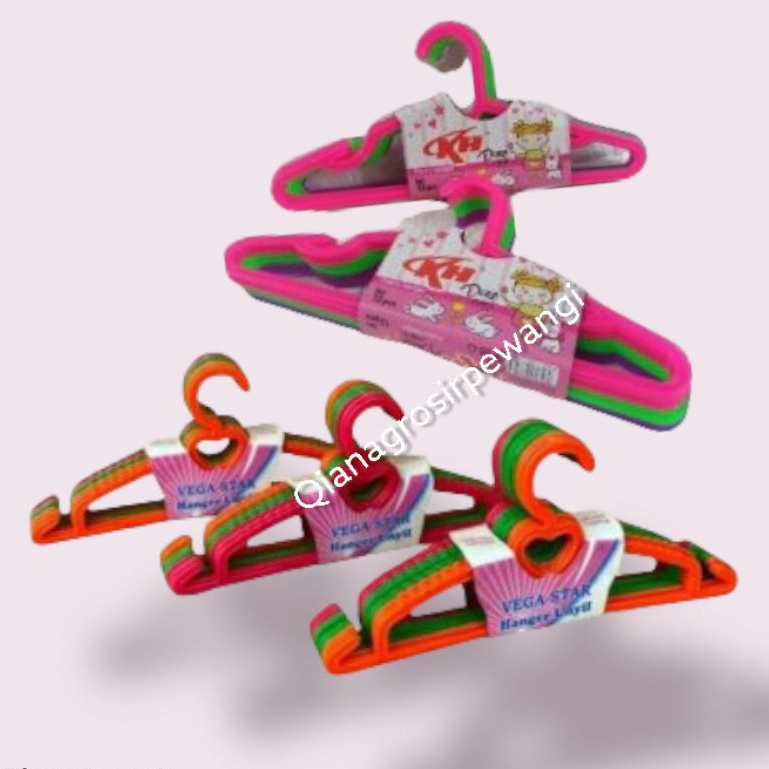 Vega star/KH Hanger baju bayi isi 12 pcs