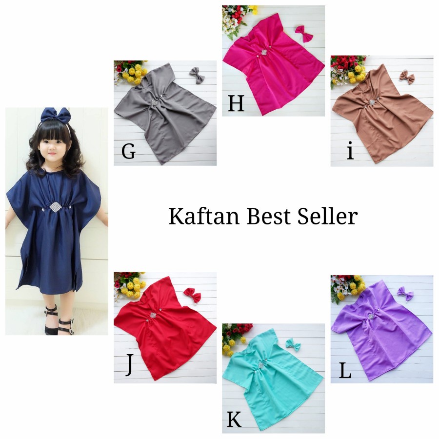 Baju Kaftan Anak Perempuan Cewek Usia Umur 6 Bulan Sampai 3 tahun