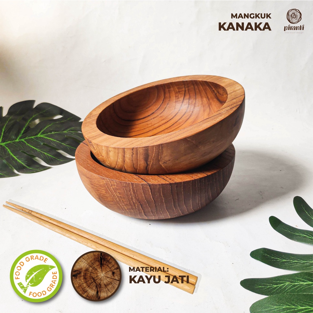 PIRANTI SOUVENIR MANGKOK MANGKUK KAYU MAKAN MIE RAMEN SUP LUCU MURAH BESAR KECIL SET