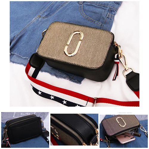 PROMO  TAS SELEMPANG SLINGBAG WANITA SNAPSHOT BUNGLON IMPORT BATAM