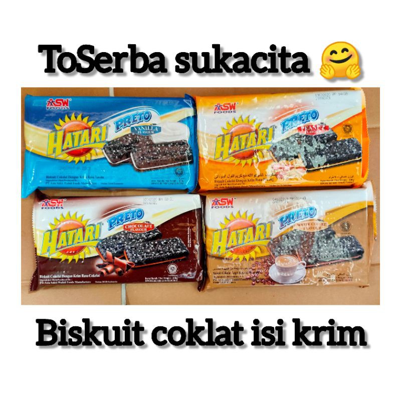 

HATARI PRETO .. Biskuit coklat isi krim