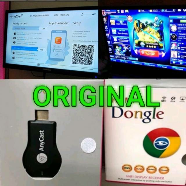 [100% ORIGINAL] ANYCAST DONGLE HDMI WIFI DISPLAY RECEIVER TV