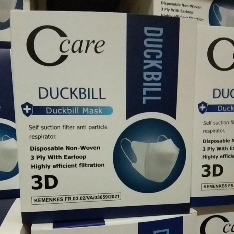 Duckbill ocare isi 50pcs hitam dan putih