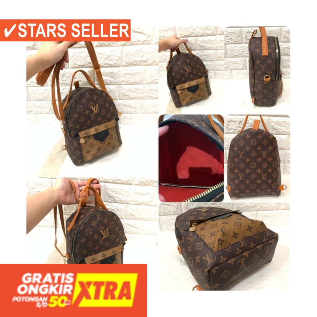 ORIGINAL TAS RANSEL LV PALM SPRING MINI BACKPACK 2in1 TERMURAH / JAMJO