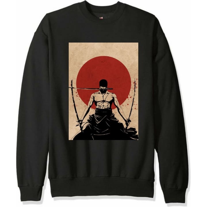Sweater Zoro One Piece 2 | Switer anime keren | Sweter keren | Sweater cowok hitam keren | Sweater p
