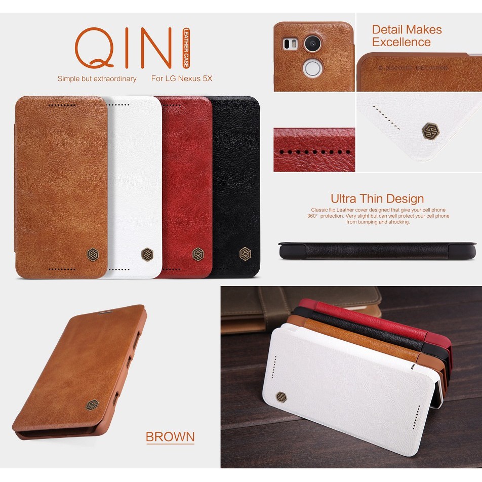 Nillkin Qin Leather Case Flip Cover LG Nexus 5X