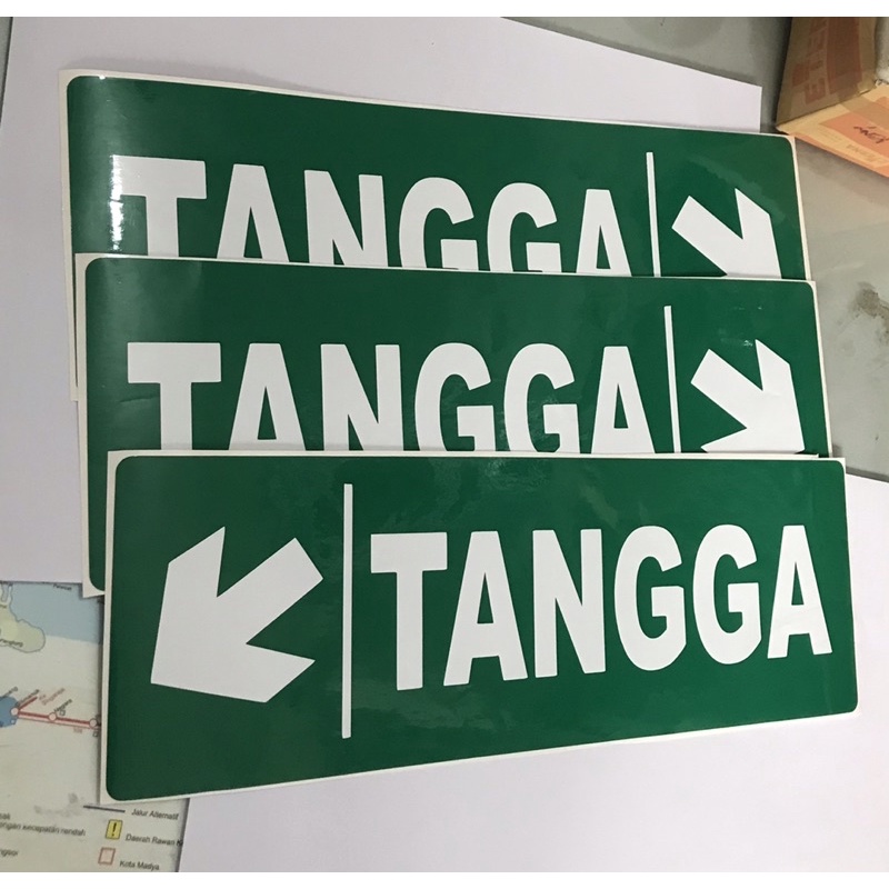

Sticker stiker tanda sign label Tangga turun naik panah