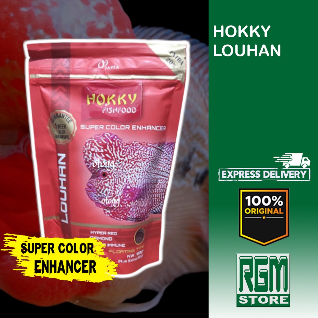 hokky hoky hoki super color 100 gram makanan pakan ikan louhan lohan