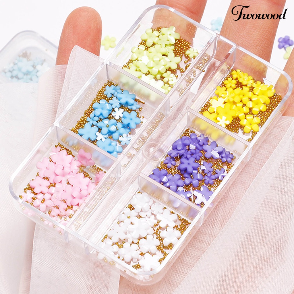 Ornamen Bunga 3D Untuk Dekorasi Nail Art Charms