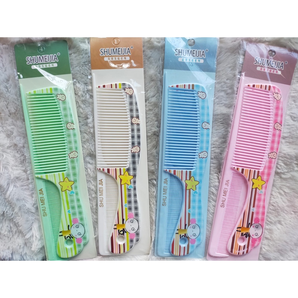 SISIR GAGANG JUMBO ISI 2 SISIR WARNA WARNI PREMIUM AISHU SISIR ANAK PER SET ISI 2 UKURAN BESAR