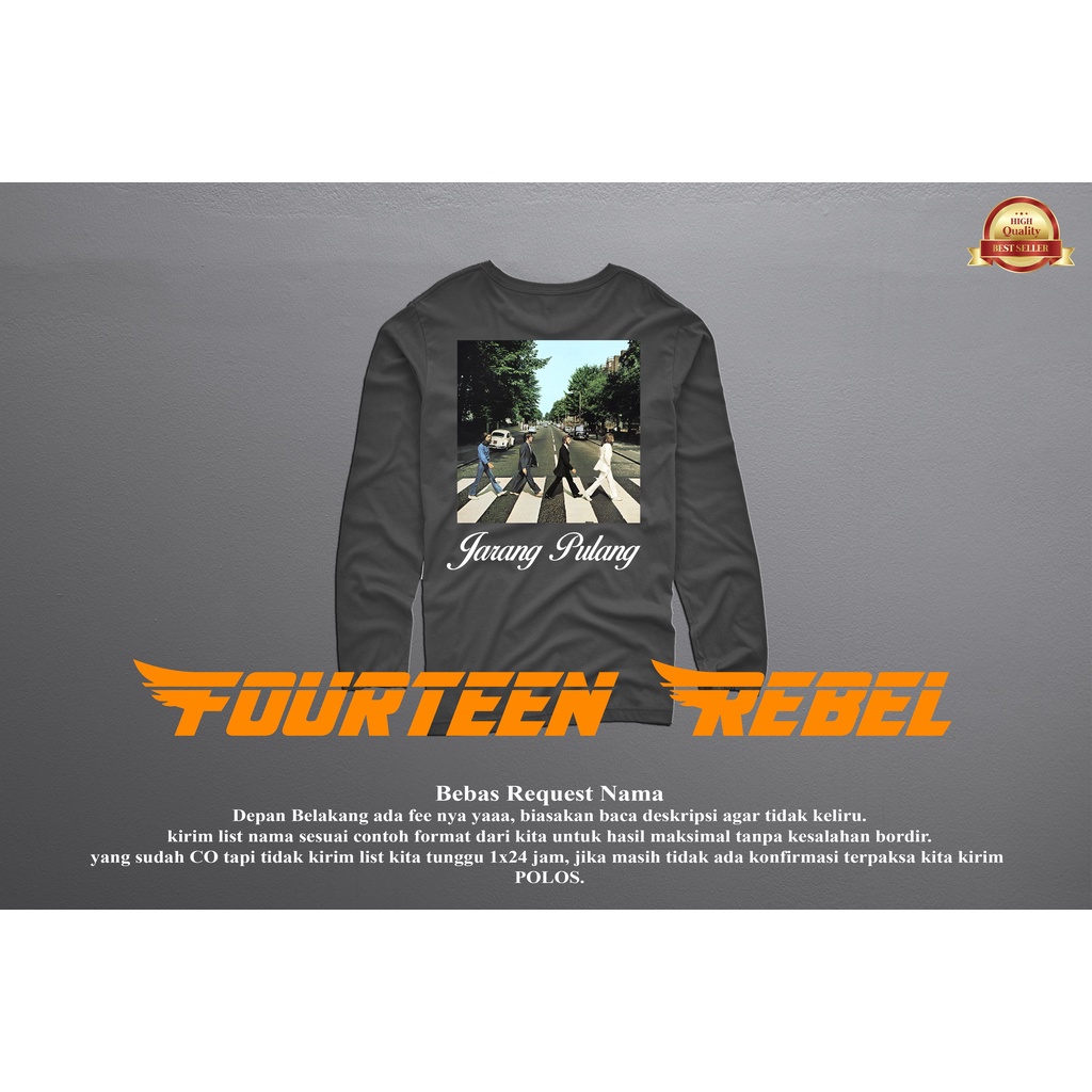 Kaos Dewasa FOTO Dan NAMA Lengan Panjang || Forteen Rebel Store