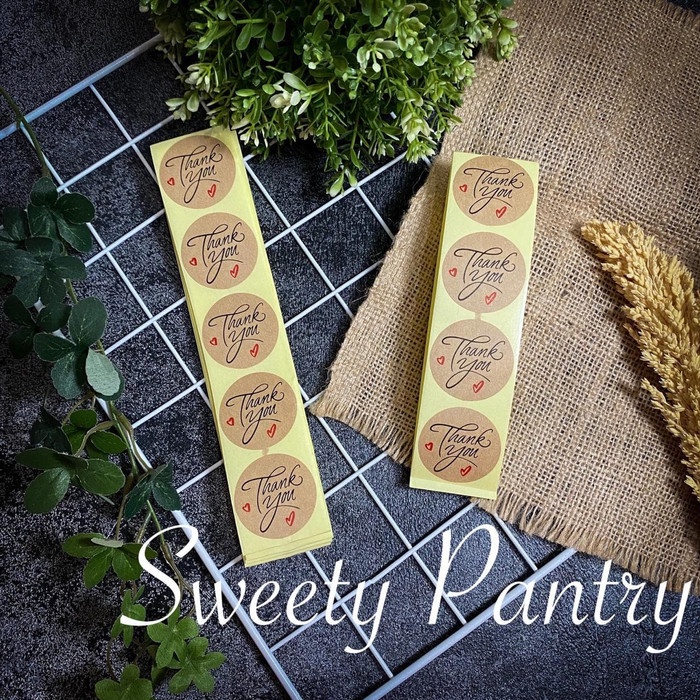 

KUE-PENGHIAS-ALAT- STIKER/STICKER KRAFT THANK YOU (STK-TK) - 50 PCS -ALAT-PENGHIAS-KUE.