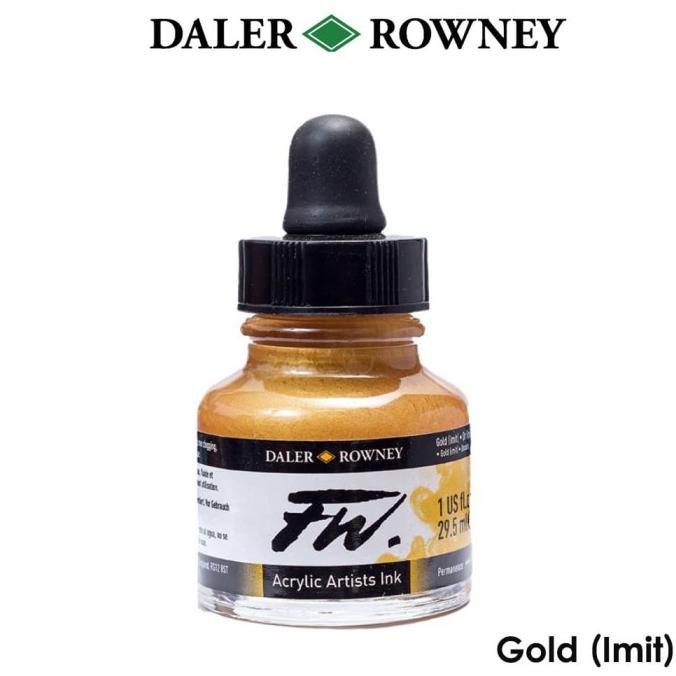 

Populer] Daler Rowney Fw Acrylic Ink 29.5Ml - Gold Imit 701 Opaque