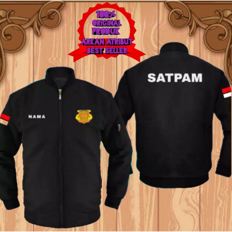 Jaket Bomber Taslan Satpam Anti air Berkualitas