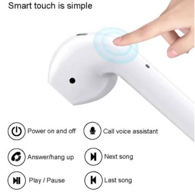 (NC) i99 Tws True Earbuds wireless bluetooth Headset Handsfree Earphone Hifi Sound