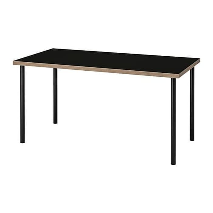 Terlaris Linnmon adils meja hitam papan lapis uk 150x75 cm Keren