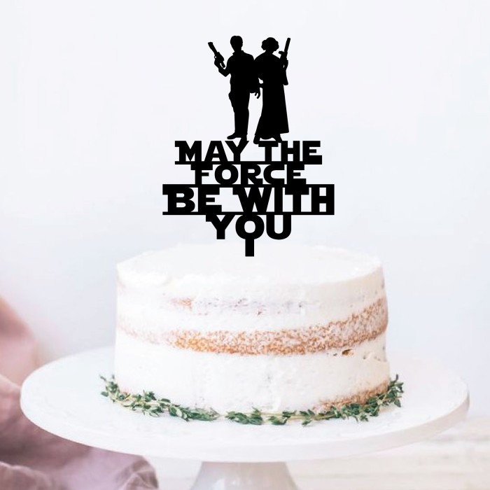 Cake Topper Star Wars May The Force Be With You Hiasan Kue Ultah Bday