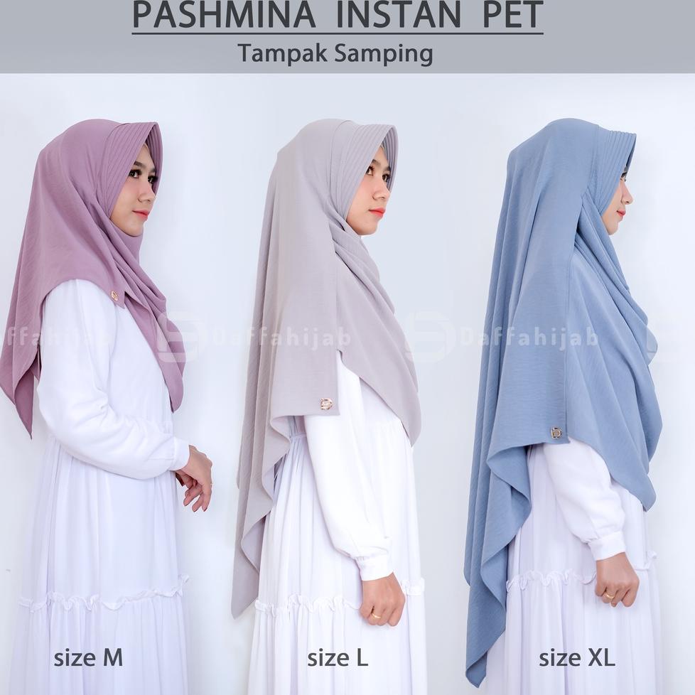 [KODE 8LTMK] Pashmina Instan Pet (PIP) Eleena size M, L, XL by daffahijab