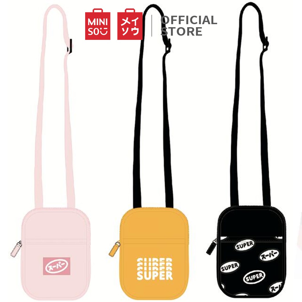 Miniso Tas Kecil Ponsel Dompet Tas Koin HP Wanita Slingbag 