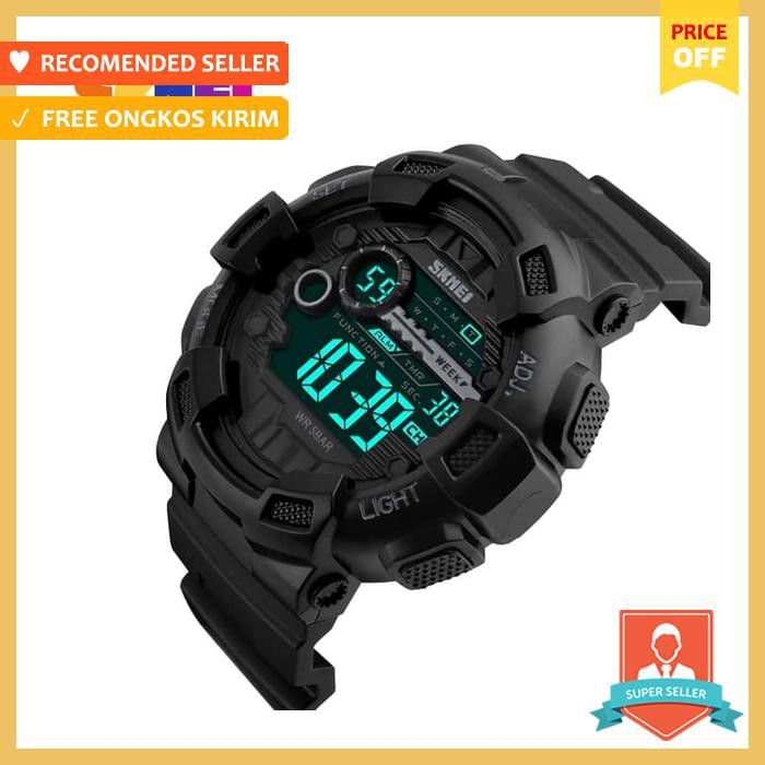 Skmei 1243 Digital Sport Watch Jam Tangan Pria Original Termasuk Kotak Hitam