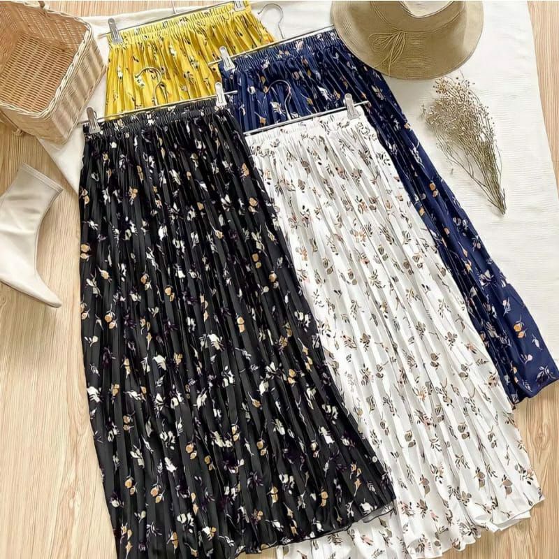 [Farha] ROK PLISKET / ROK PLISKET MOTIF BUNGA / ROK PLISKET MOTIF PREMIUM / ROK PLISKET PANJANG/ ROK PLISKET DAILY/ ROK DAISY PLISKET MOTIF BUNGA / ROK DAISY JUMBO / ROK PLISKET DAISY PREMIUM MURAH TERLARIS MOTIF BUNGA MELATI