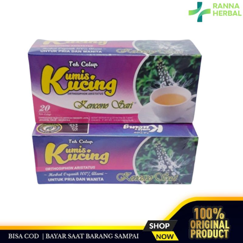 Teh Celup Kumis Kucing Batu Ginjal Wasir Herbal Kencono Sari Original