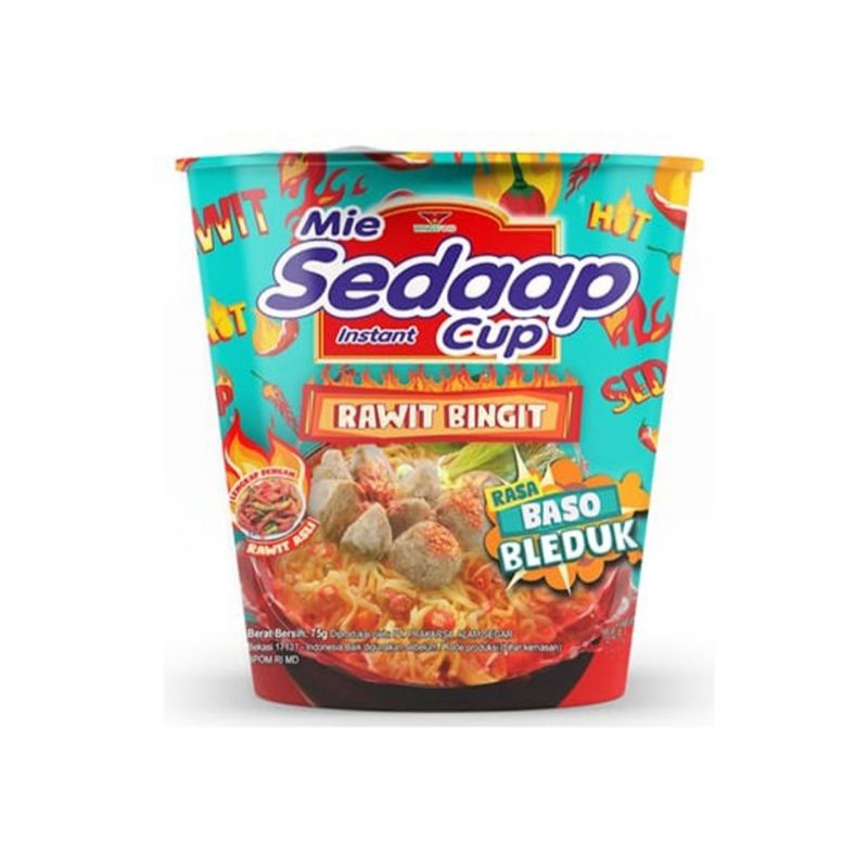 Jual Mie Sedap Cup Rawit Bingit Baso Bleduk 77gr Sedaap Cup Ayam Jerit