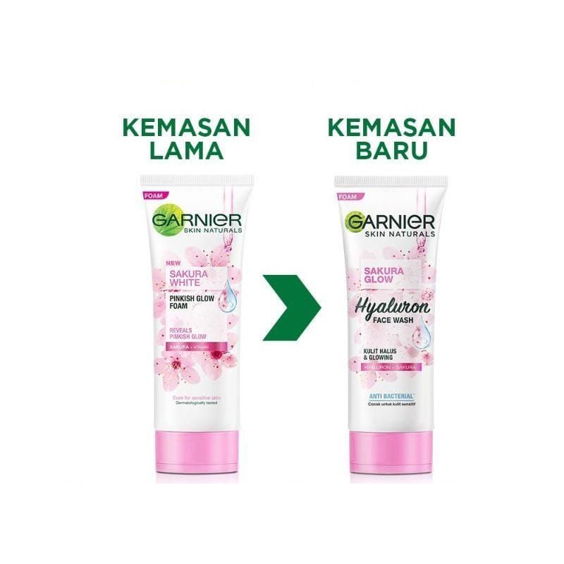 Garnier Facial Foam Bright Complete/Pure Active Scrub/Sakura White/Sakura Glow - 100% original