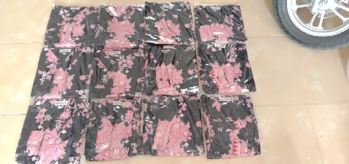 Kemeja Batik Cibulan Warna Pink Kombinasi Hitam