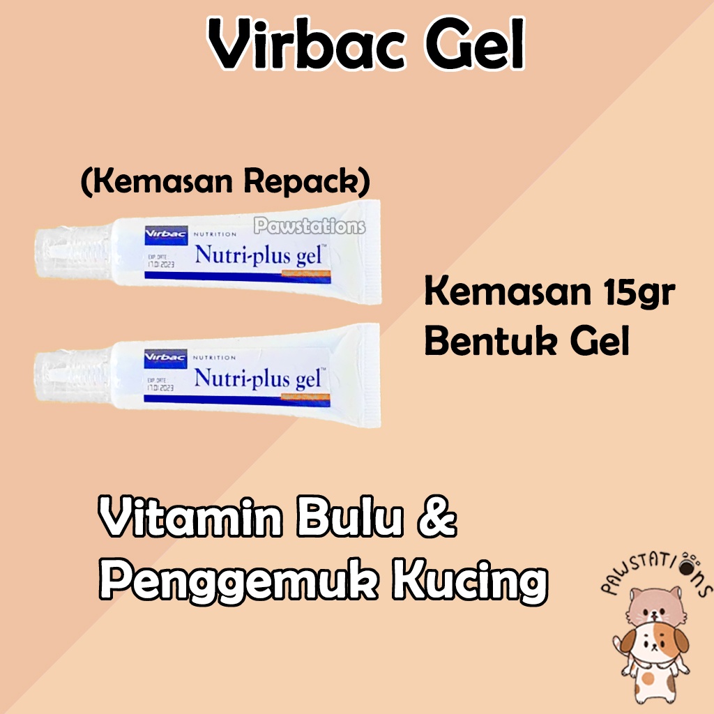 Virbac Nutriplus Gel 15gr Vitamin Kucing dan Anjing