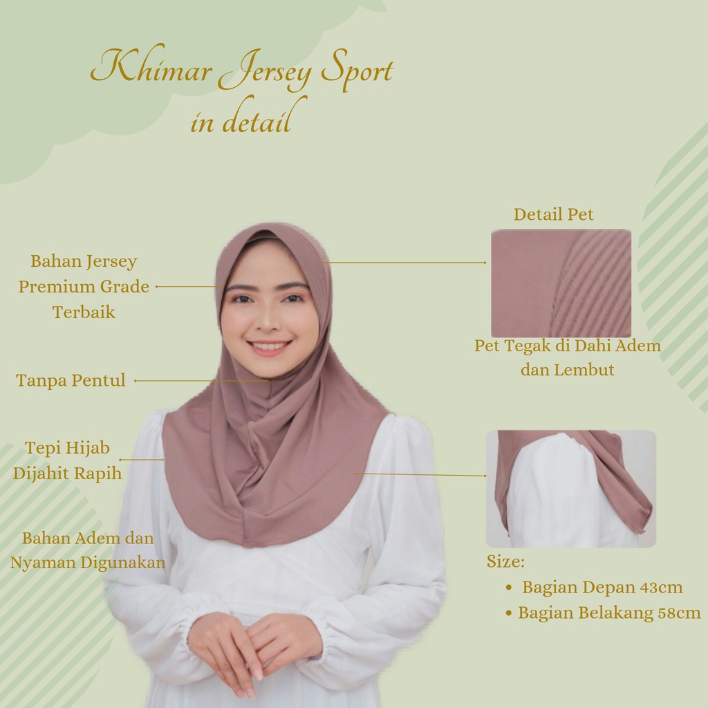 Jilbab Kerudung Olahraga Hijab Sport Voli Instan Instant Premium Terbaru Kekinian