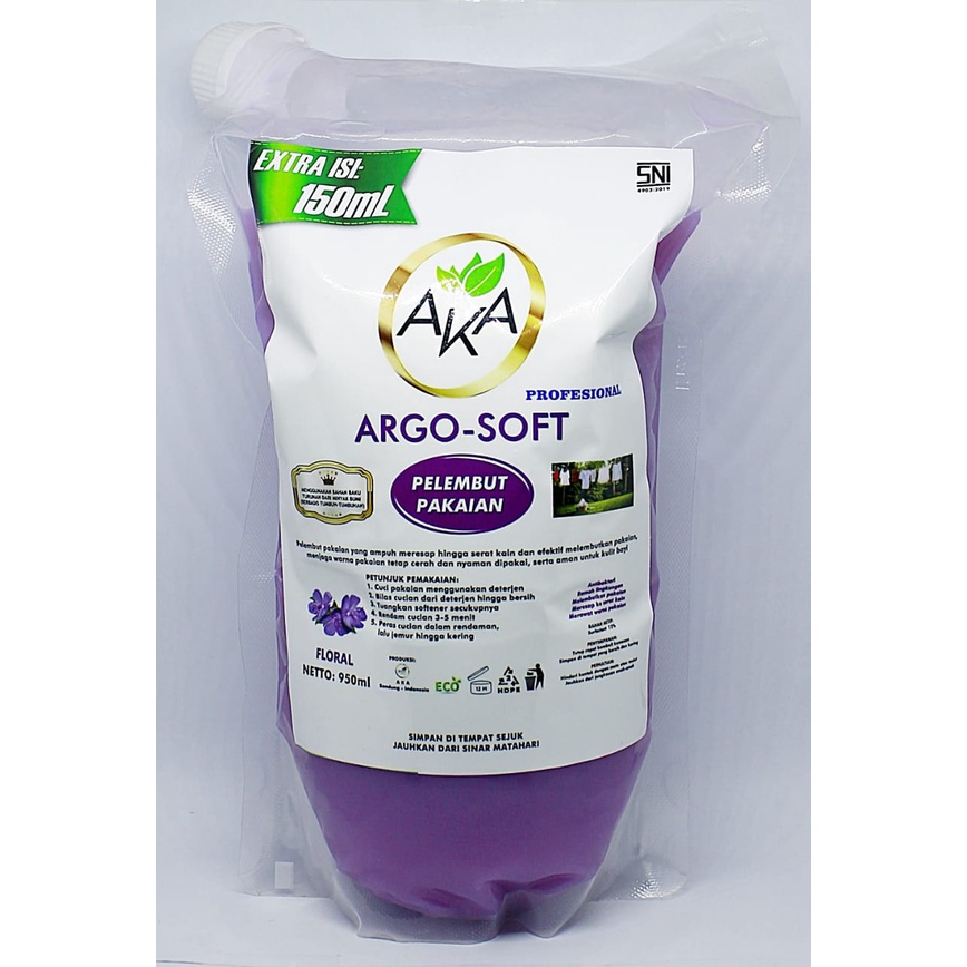 AKA PREMIUM ARGO-SOFT | Pelembut Pakaian/Softener Profesional Pouch 800ml