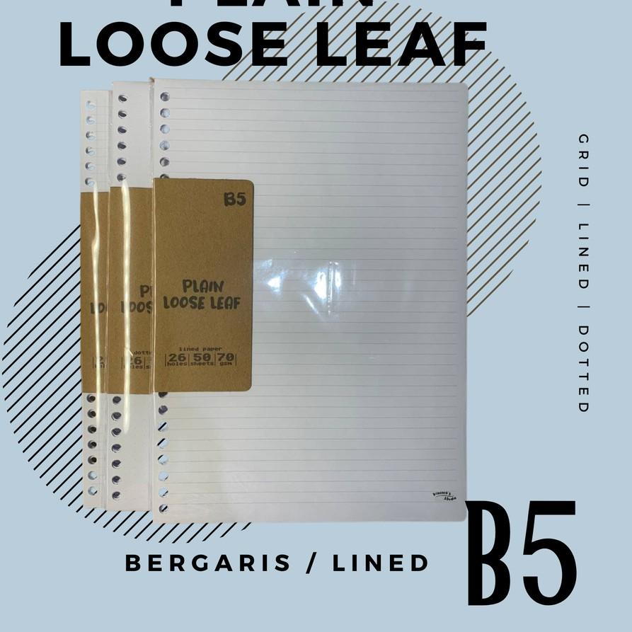 

[COD] Isi Binder / Loose Leaf B5 Garis / Dot / Grid / Lined / Ruled / Kotak 70 GSM 50 Lembar 26 Luba