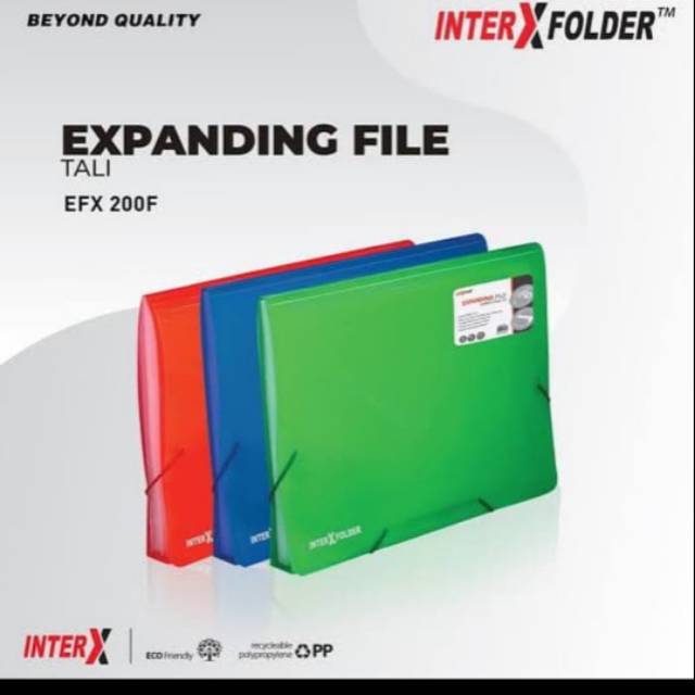 

EXPANDING FILE FOLIO INTER X FOLDER F4 / MAP FILE PLASTIK