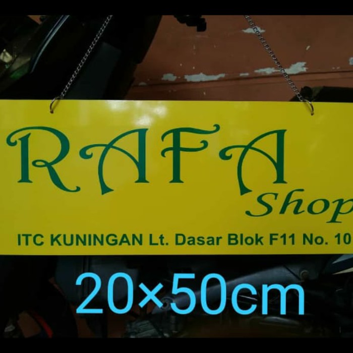 

Papan nama toko bahan acrylic (20cm x 50cm)