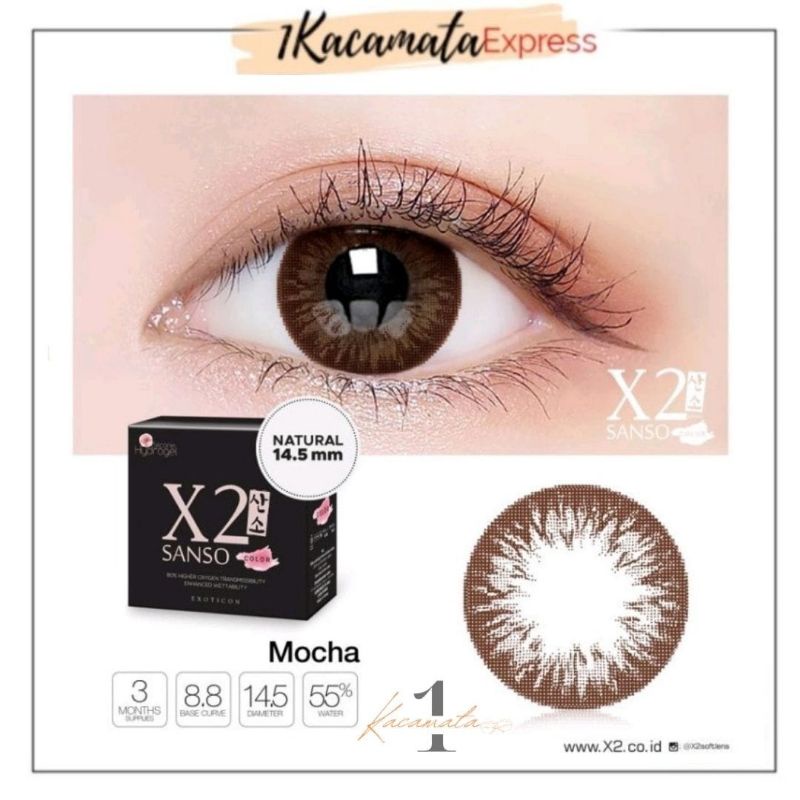 SOFTLENS WARNA X2 SANSO COLOR BLACK EXOTICON