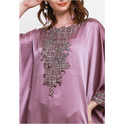 ICONS RUCH EMBELLISHED KAFTAN W/ FACE MASK LEBARAN MODERN MEWAH FASHION WANITA MUSLIM TNIC0613BB/0422