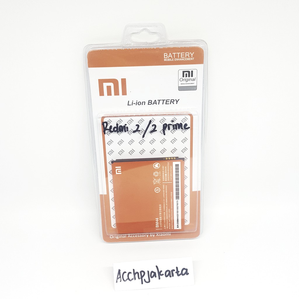 Baterai XiaoMi Redmi 2 2S 2 Prime BM44 Original / Batre Batrai Battery Xiao Mi Xiaumi BM 44 Ori Ory