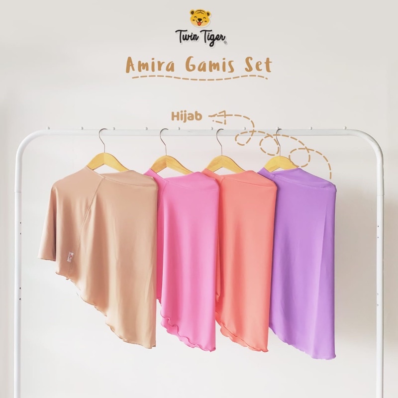 Twin Tiger 0-6 Tahun Farah Amira Gamis Set Raya / Setelan Gamis Lebaran / Pakaian Muslim Anak Ukuran SML Raya Set CBKS