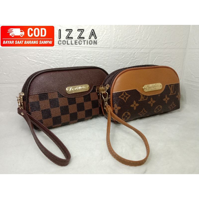 Dompet wanita Bakpao Lv 2 Ruang / Resleting Tempat Hp dan Uang Kosmetik Make up Hanging wallet 2021