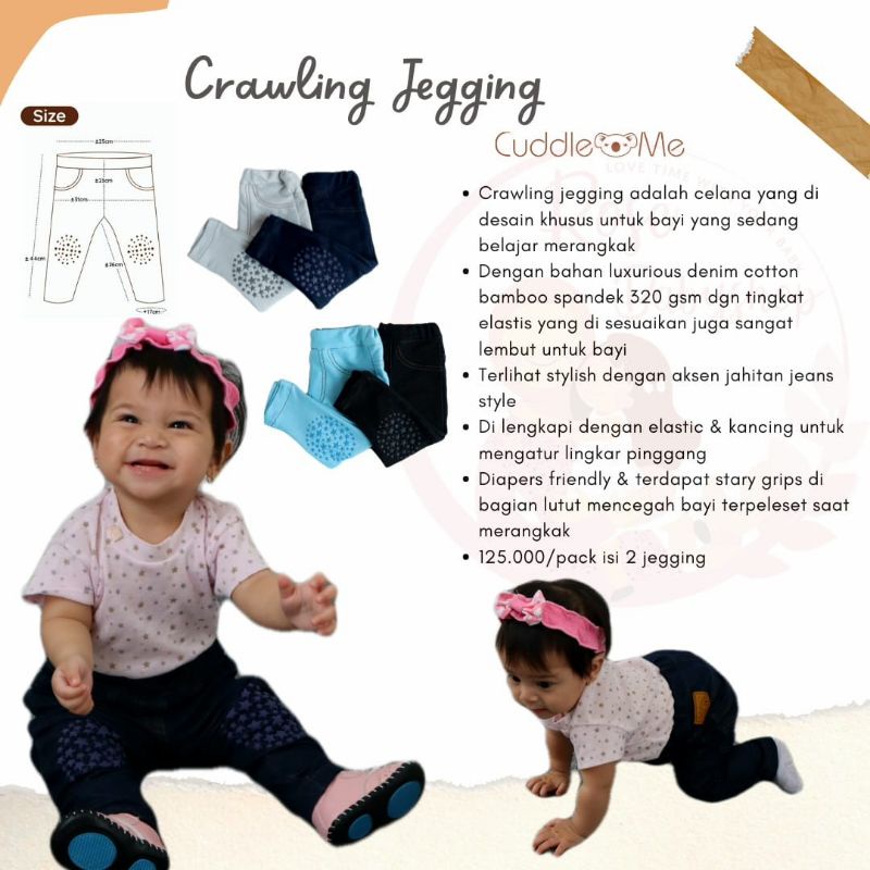 Jegging merangkak jegging anak Crawling Jegging CuddleMe