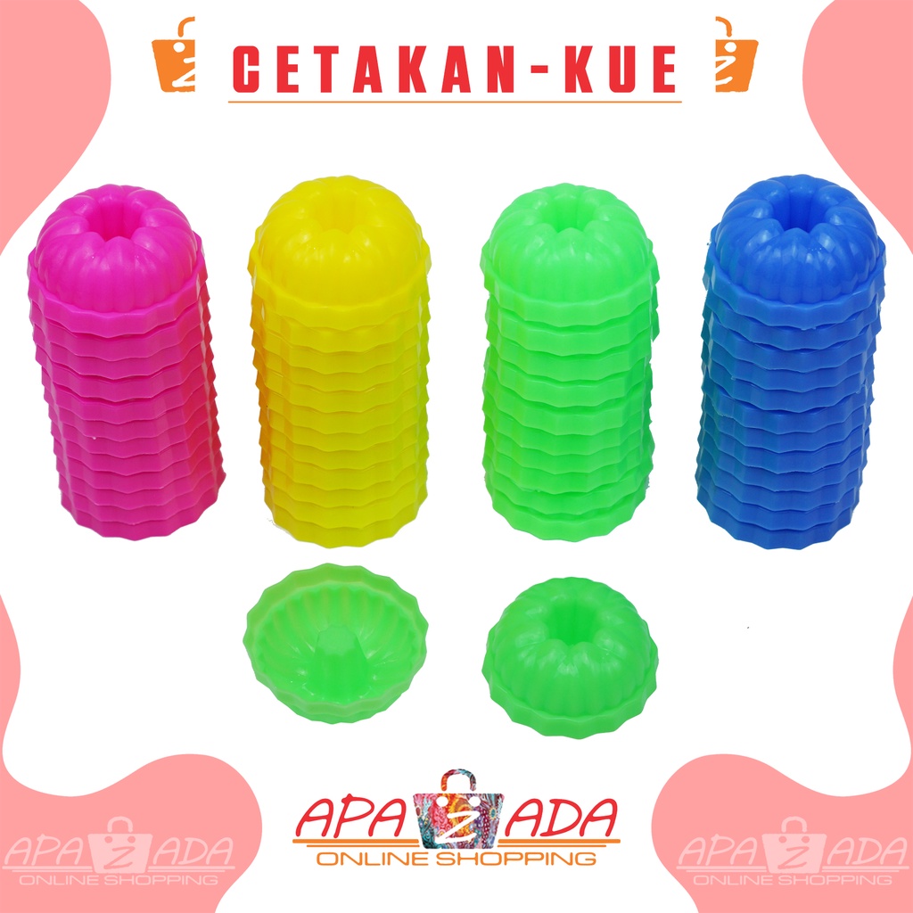 Apazada - Cetakan Kue Putu Ayu Plastik / Cetakan Kue Kukus Plastik Kecil Tersedia Bulat dan Kotak